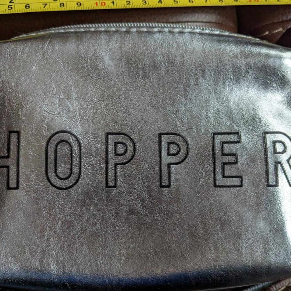 Cute Hopper Silver Metallic Cosmetic Pouch